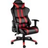 Fauteuil De Bureau Chaise Siège Sport Gamer Avec Coussin De Tête Et Lombaires Noir/rouge 08_0000361