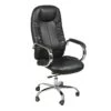 Fauteuil De Bureau Simili Cuir Noir - ALEX