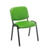 Chaise Visiteur Assise Rembourrée En Synthétique Vert BUR10073