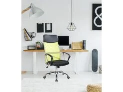 Armchair Chaise Ergonomique Noir Vert Bureau 113/123x57,5x58,5