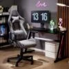 Chaise De Gamer Gris Foncé WARRIOR