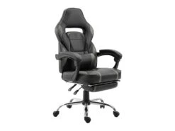 Fauteuil De Bureau Gamer Noir Et Gris LINK - HAPPY GARDEN