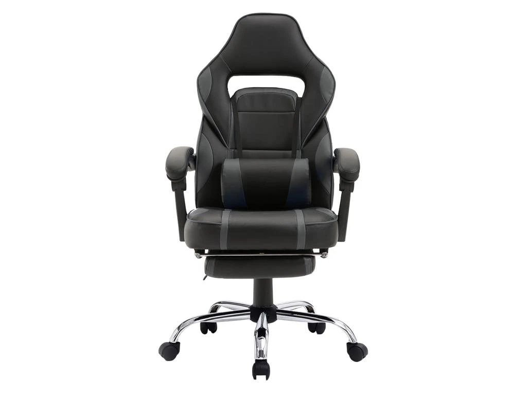Fauteuil De Bureau Gamer Noir Et Gris LINK - HAPPY GARDEN – Image 2