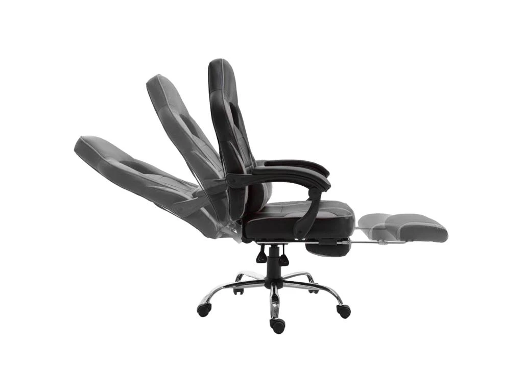 Fauteuil De Bureau Gamer Noir Et Gris LINK - HAPPY GARDEN – Image 3
