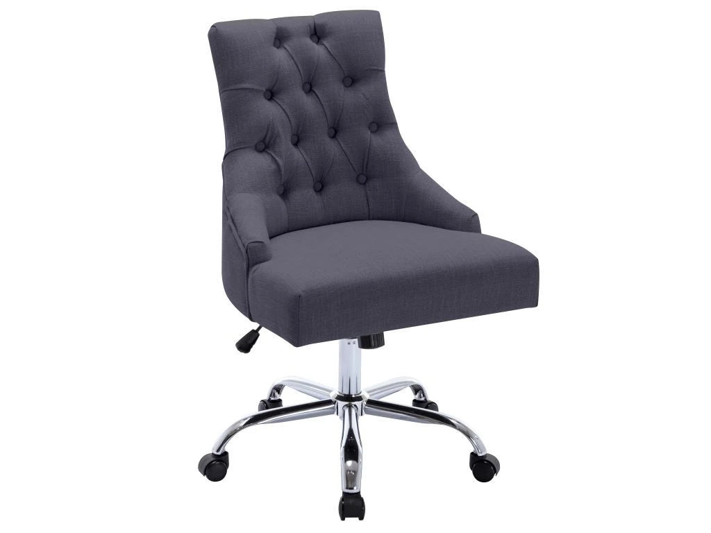 Chaise De Bureau - Tissu - Gris - Hauteur Réglable - MERVIA – Image 2