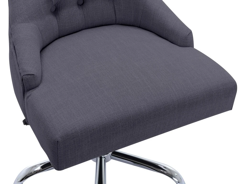 Chaise De Bureau - Tissu - Gris - Hauteur Réglable - MERVIA – Image 6