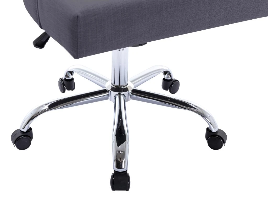 Chaise De Bureau - Tissu - Gris - Hauteur Réglable - MERVIA – Image 8