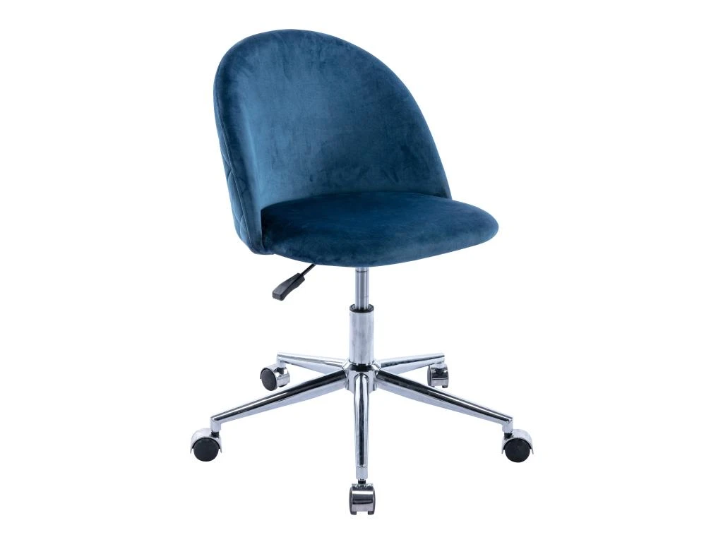 Chaise De Bureau - Velours - Bleu - Hauteur Réglable - MELBOURNE – Image 3
