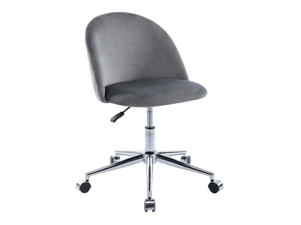 Chaise De Bureau - Velours - Gris - Hauteur Réglable - MELBOURNE – Image 3