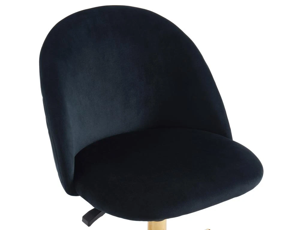 Chaise De Bureau - Velours - Noir - Hauteur Réglable - MELBOURNE – Image 6