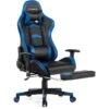 Chaise Gaming Cuir PVC, Siège Gamer Ergonomique Pivotant