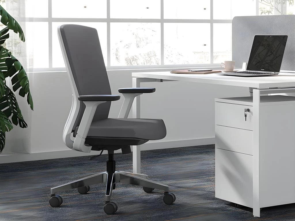 Fauteuil De Bureau Professionnel - Tissu - Gris - HUMIA – Image 2