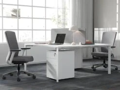 Fauteuil De Bureau Professionnel - Tissu - Gris - HUMIA