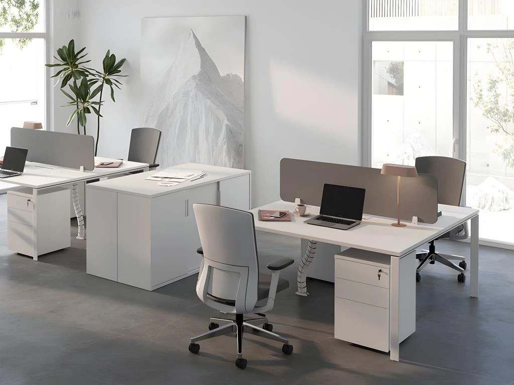 Fauteuil De Bureau Professionnel - Tissu - Gris - HUMIA – Image 3