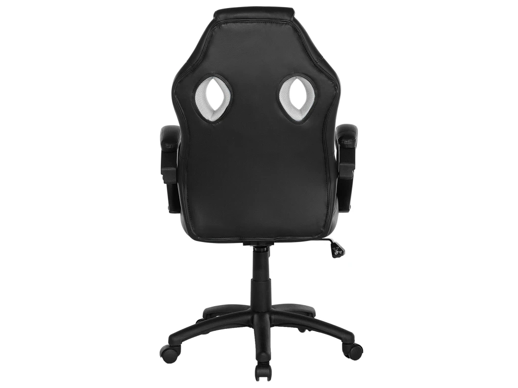 Chaise De Bureau En Cuir PU Gris FIGHTER – Image 7