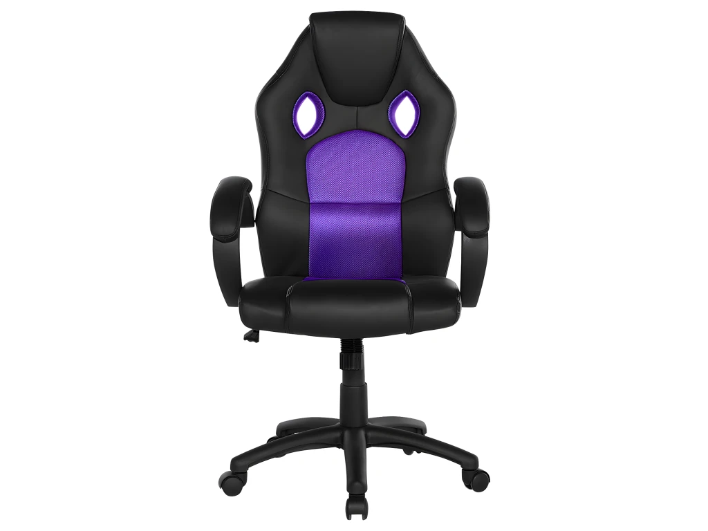 Chaise De Bureau En Cuir PU Violet FIGHTER – Image 4