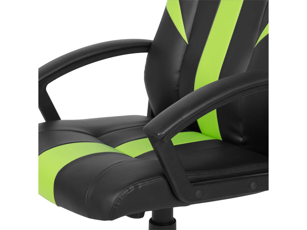 Chaise De Gamer En Cuir PU Noir Et Vert SUCCESS – Image 8
