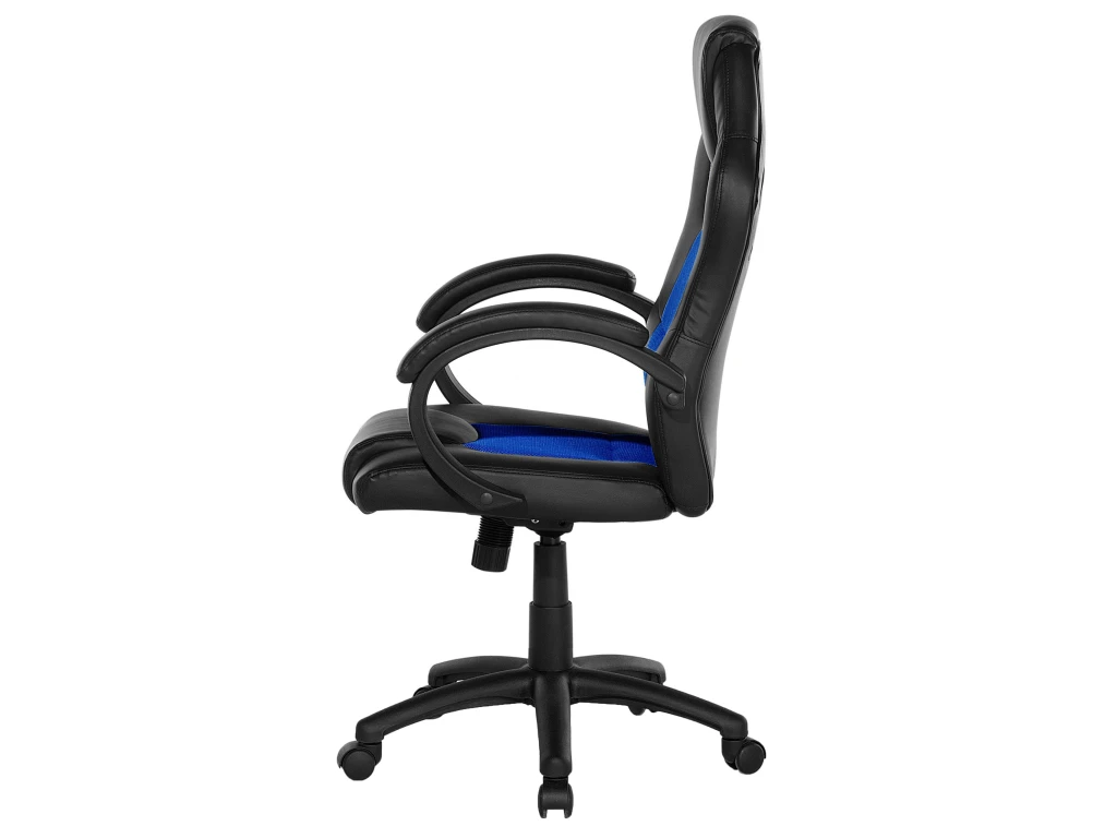 Chaise De Bureau En Cuir PU Bleu FIGHTER – Image 6