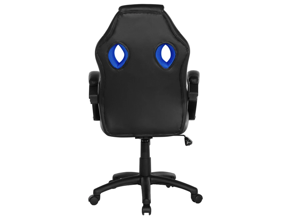 Chaise De Bureau En Cuir PU Bleu FIGHTER – Image 7