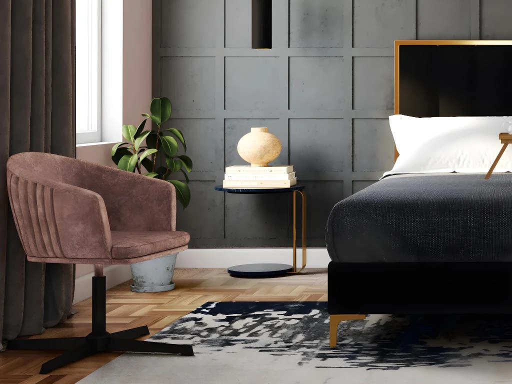 Chaise De Bureau - Tissu - Taupe - FAVIA – Image 4