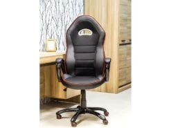 Fauteuil De Bureau En Cuir Synthétique - Noir