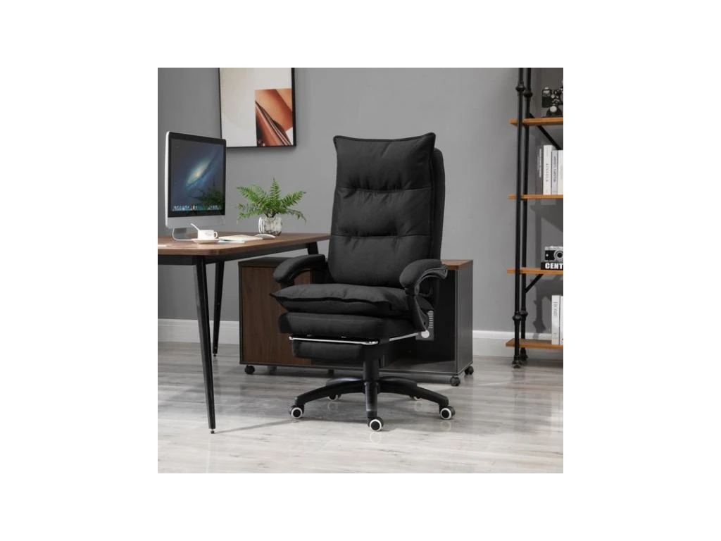 Fauteuil De Bureau Massant PRONTO Noir – Image 2