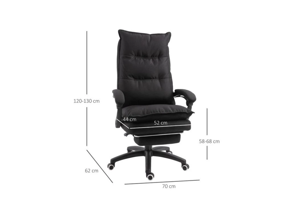 Fauteuil De Bureau Massant PRONTO Noir – Image 3