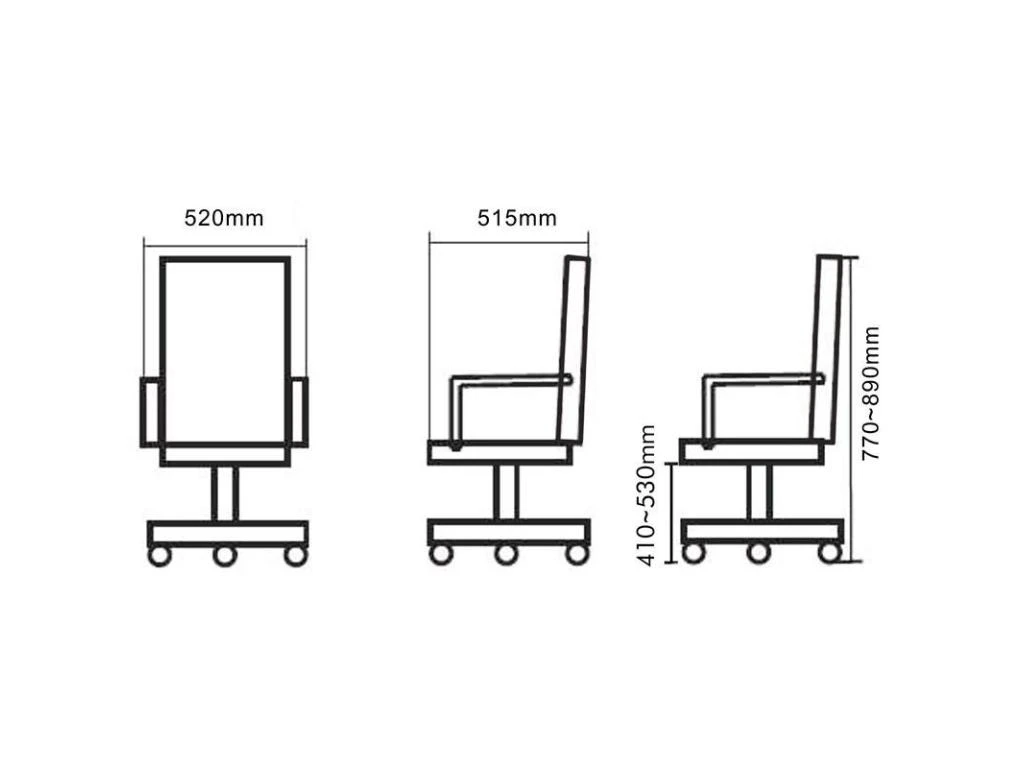 Chaise De Bureau Zoe Noire – Image 4