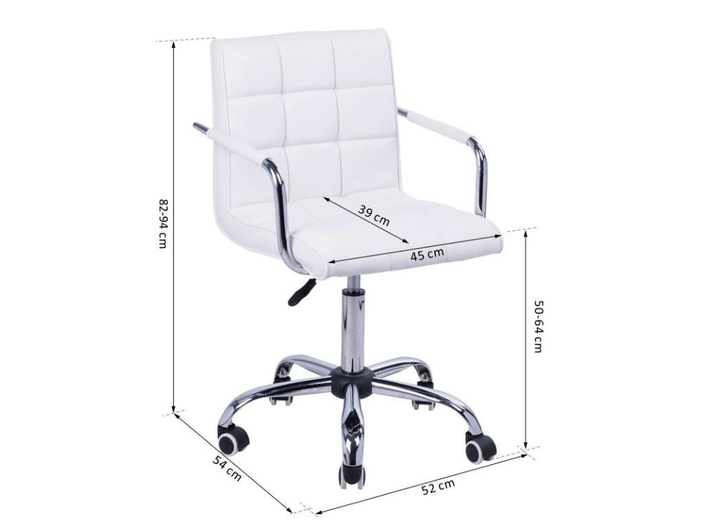 Chaise De Bureau WHITE Blanc – Image 3