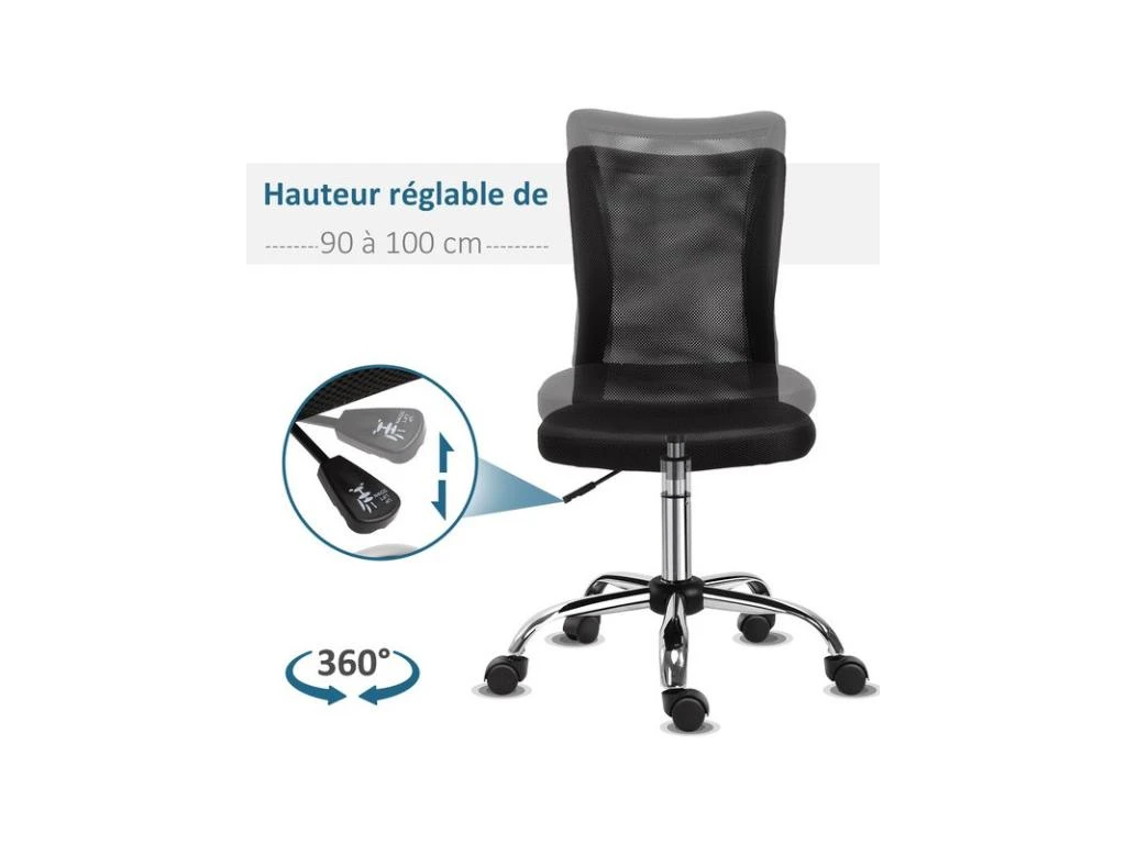 Fauteuil De Bureau PAOLO Noir – Image 4