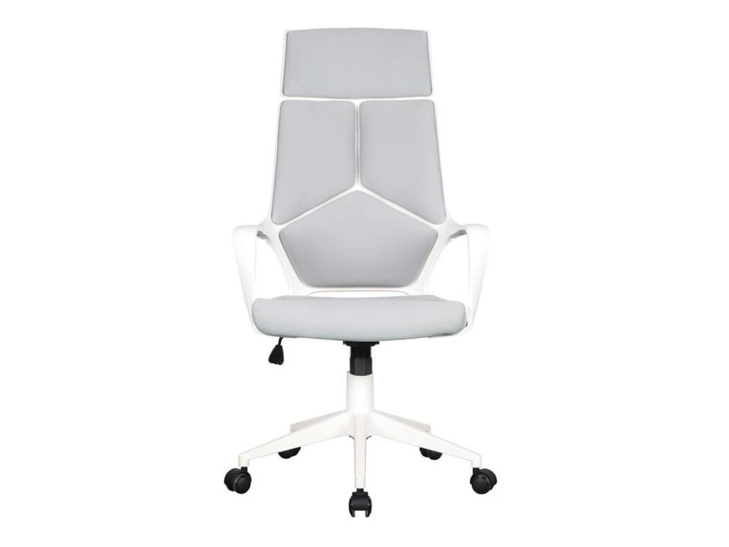 Chaise De Bureau Moderna Tissu Grise/Blanche – Image 2