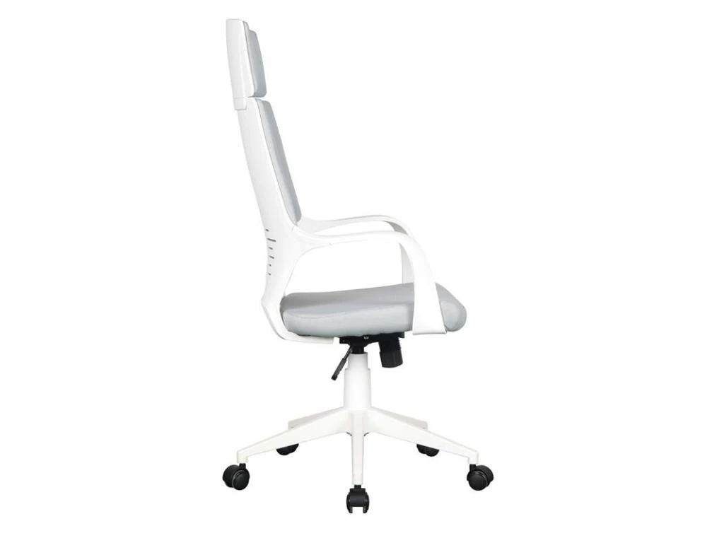 Chaise De Bureau Moderna Tissu Grise/Blanche – Image 3