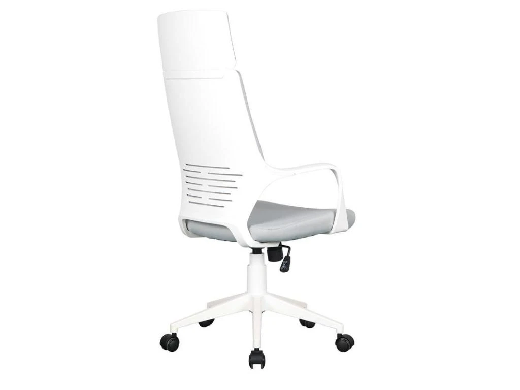 Chaise De Bureau Moderna Tissu Grise/Blanche – Image 5