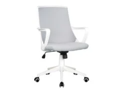 Chaise De Bureau Style Tissu Grise/blanche