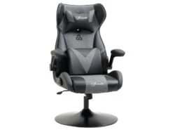 Fauteuil Gaming Réglable BRUCE Gris Et Noir