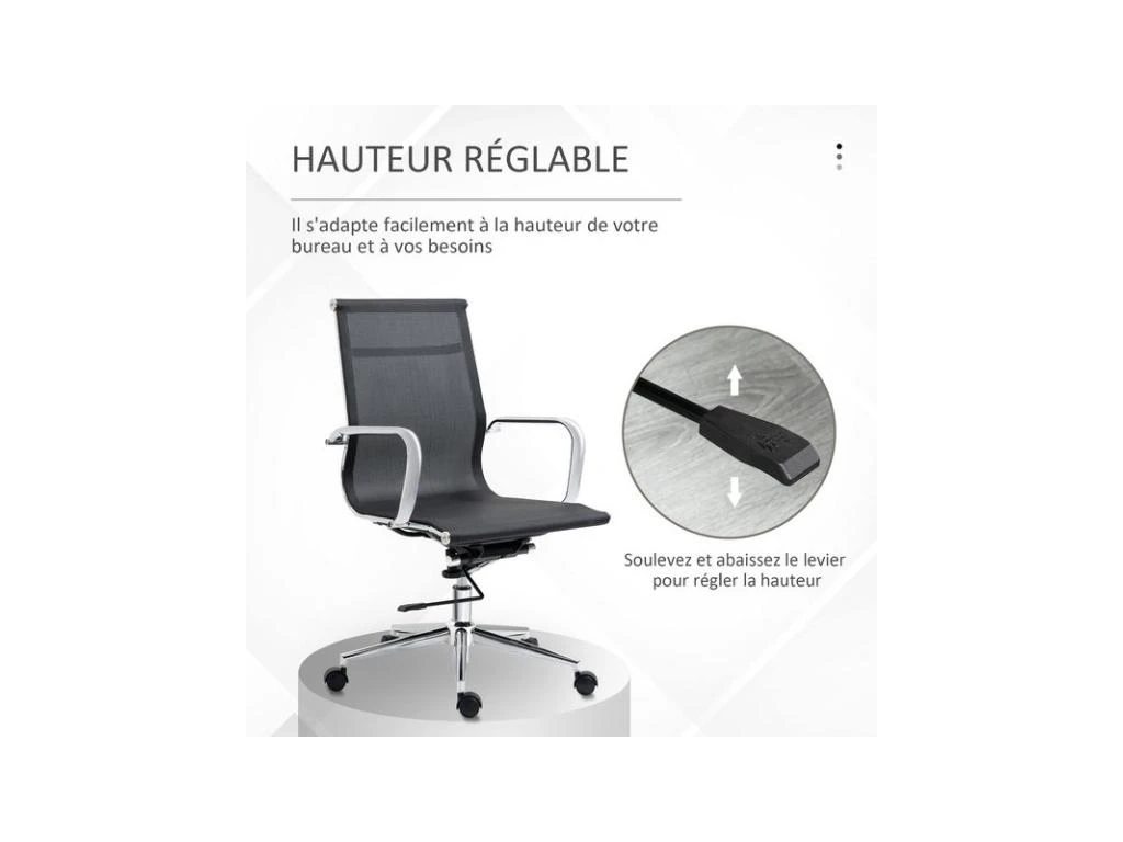 Fauteuil De Bureau HERALD Noir – Image 4