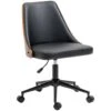Chaise De Bureau Design Vintage Bois SARAH Noire
