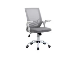 Fauteuil De Bureau Design HILGE Gris Et Blanc