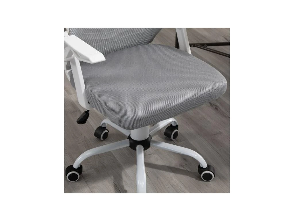 Fauteuil De Bureau Design HILGE Gris Et Blanc – Image 6