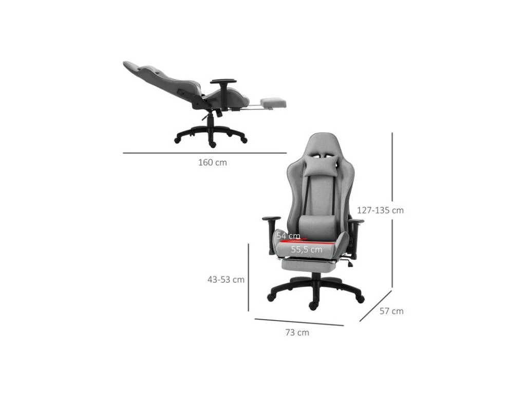 Fauteuil De Bureau FORD Gris – Image 3