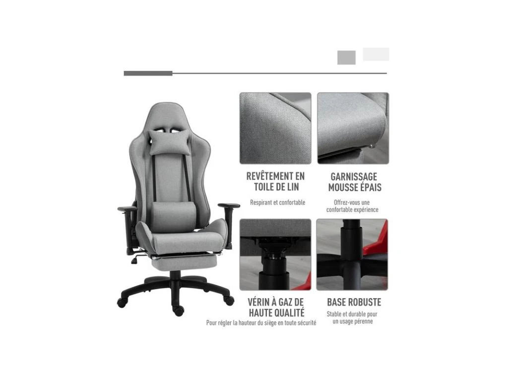 Fauteuil De Bureau FORD Gris – Image 8