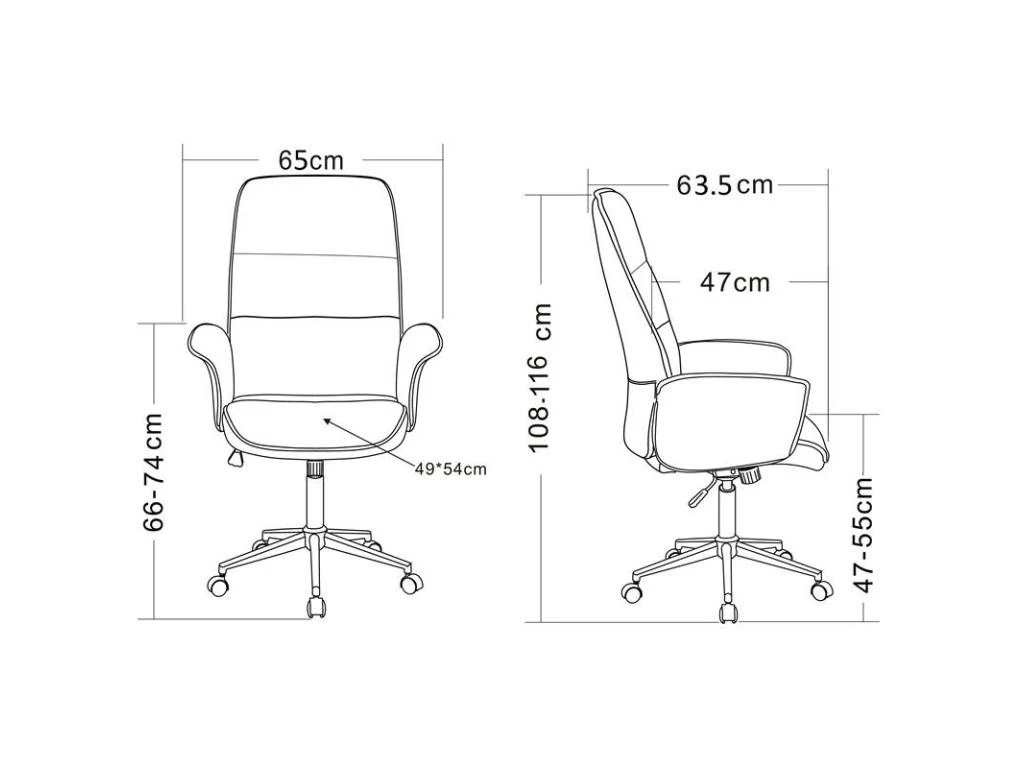 Chaise De Bureau Jary 2 Noire – Image 6