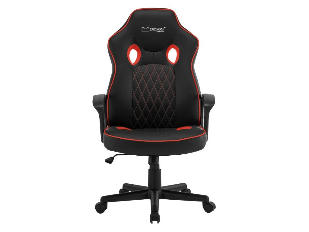 Chaise De Gamer Avec Fonction Bascule Assise Large Noir/rouge En Similicuir ML-Design – Image 2