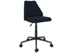 Chaise De Bureau En Lin Bleu