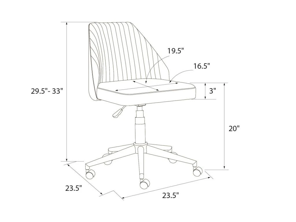 Chaise De Bureau En Lin Moutarde – Image 5
