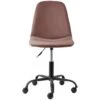 Chaise De Bureau En Velours Rose