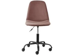 Chaise De Bureau En Velours Rose