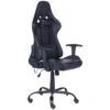 Chaise De Gamer En Cuir PU Noir Avec LED GLEAM