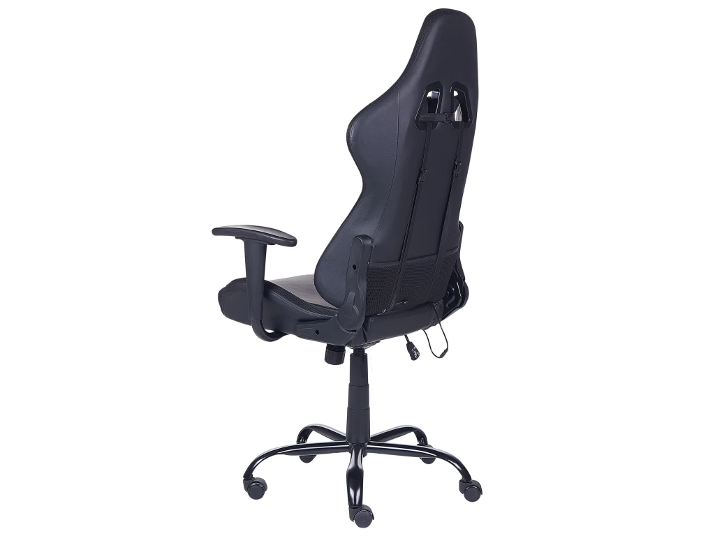 Chaise De Gamer En Cuir PU Noir Avec LED GLEAM – Image 7