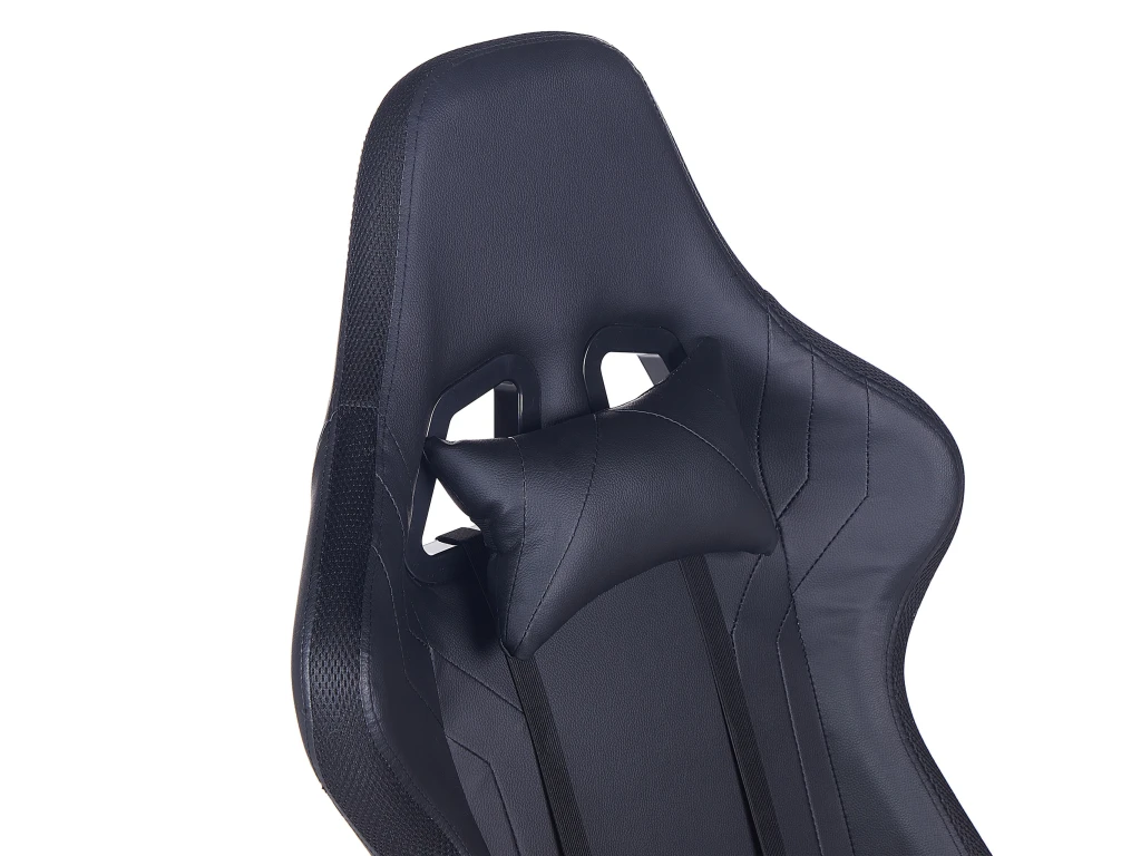 Chaise De Gamer En Cuir PU Noir Avec LED GLEAM – Image 9